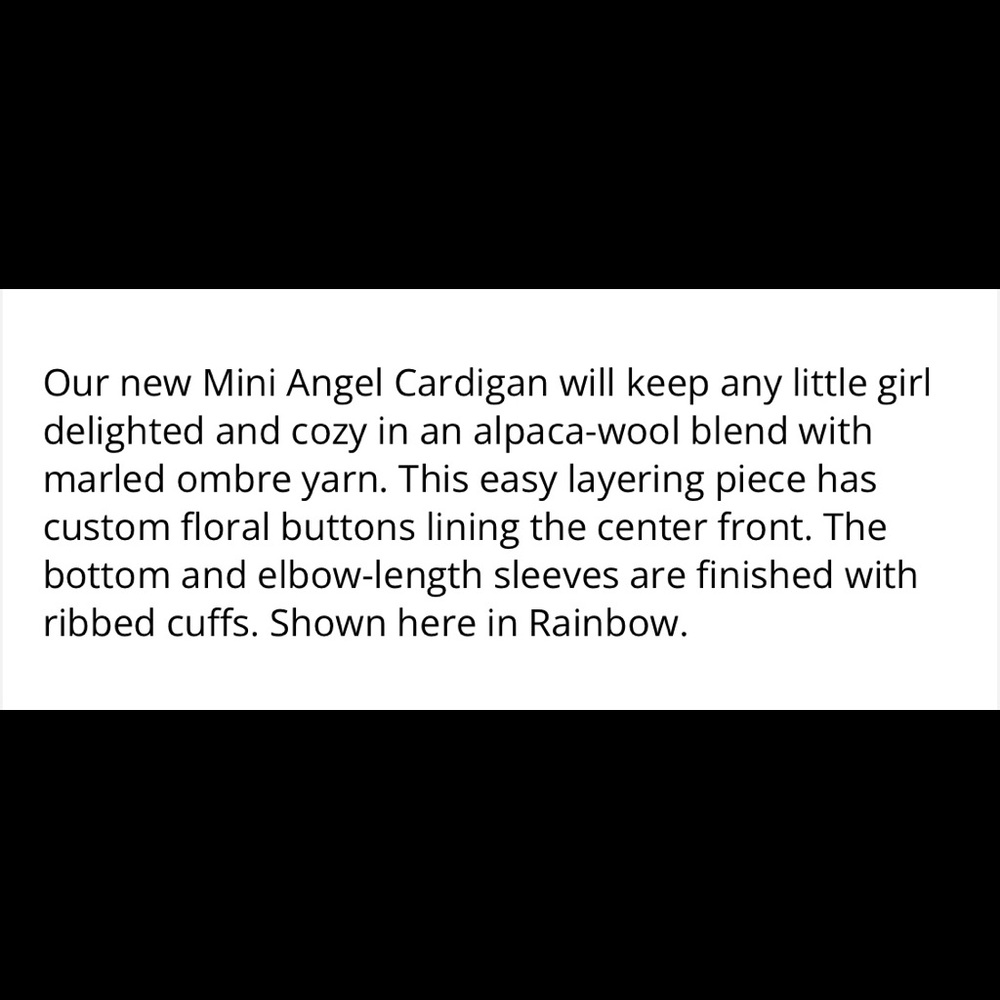 - LOVESHACKFANCY KIDS MINI ANGEL CARDIGAN SIZE 10Y - Picture 14 of 14